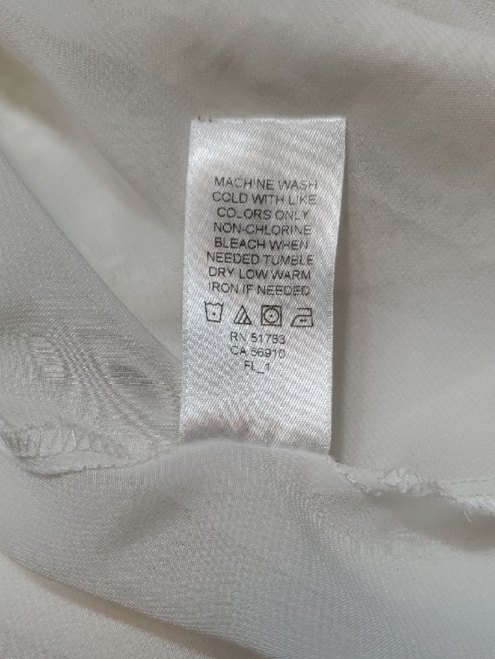 Maurices White Semi-Sheer Flowy Embroidered Strappy Tank Top Women's Size 1 - Picture 9 of 10
